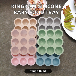 Baby Food Grade Silicone Freezer <b>Storage</b> Container with Cartoon Pattern Hot Selling Ice <b>Cube</b> Trays Lid for 0-12 Months Infants - Product Image 2