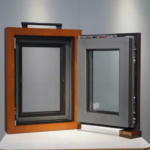 Aluminium und Holz Verbund Öffnung Innere Windows Tilt-drehen PROBE FENSTER