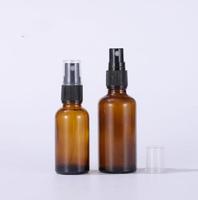 Flacon de pulvérisation en verre, ambre, avec buse de brume Fine, de 5, 10, 15, 20, 30, 50 et 100ml, 3 pièces