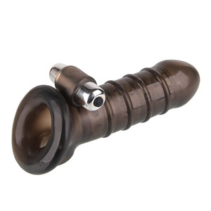 Manchon vibrant pour pénis, jouet sexuel, manchon pour dildo, anneau vibrant pour pénis, extension de pénis réutilisable avec stimulateur clitoridien pour hommes adultes - Product Image 4