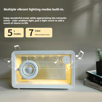 Nuevo Altavoz Bluetooth Transparente con Luz LED RGB de Colores, Decoración para el Hogar, Material ABS, Adorno de Audio Inalámbrico Moderno