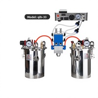 Ensemble complet de distributeur pneumatique à double fluide QLH-33AB avec réservoir sous pression et vanne de dosage – Garantie 3 mois