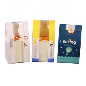 Transparent Window Kraft Paper <b>Bag</b> for Toast Baked <b>Bread</b> Takeout Food Custom Logo Brown Paper for Sugar Noodle Packing - Product Image 6