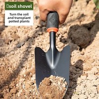 Ensemble d'outils de jardinage industriels légers BOLIDE, 4 pièces, outils à main en fer pour le jardinage, poignées en caoutchouc antidérapantes, truelle, cultivateur, râteau