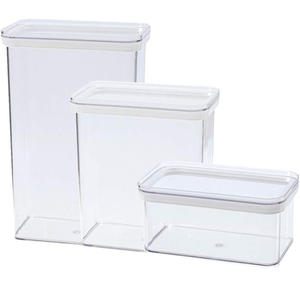 Contenedor de Almacenamiento de Alimentos Minimalista de Calidad Perfecta, Recipiente Hermético Apilable de Plástico con Tapa para Refrigerador, 2300 ml, para Almacenamiento de Alimentos Frescos, Ideal para Regalos - Product Image 1