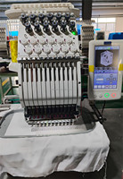Machine à broder informatisée à tête unique QS-1201S pour logo de t-shirt, étiquette, chaussette, mini-machine à broder