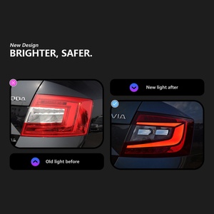 Nuovo Gruppo Luci Posteriori a LED 12V per Skoda <span class=keywords><strong>Octavia</strong></span> Rossa 2016-2019, Stile RS Modificato, <span class=keywords><strong>Plug</strong></span> and Play - Product Image 5