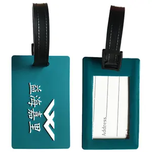 Wholesale Custom Silicone Airplane Tourism Label Standard Size Soft Pvc Blank Personalized Travel Luggage Tag