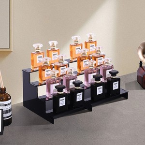 Acrylic Multi Layer Display Rack 3 Tier Wall Mounted Shelf For Perfume Figurine Organizer Plastic Storage Stand - Product Image 1