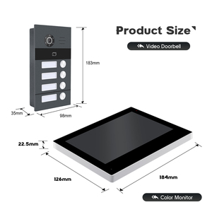ระบบโทรศัพท์ประตูวิดีโอโลหะ สมาร์ทโฮม 1080P ระบบกันน้ำ ระบบเข้าออก RFID สำหรับวิลล่า 97703+97220IC-4 S - Product Image 4