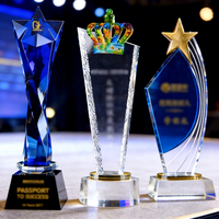 Trophée en cristal transparent fait main, thème ange, taille compacte, logo gravé au laser, souvenir commémoratif pour le marché du Moyen-Orient
