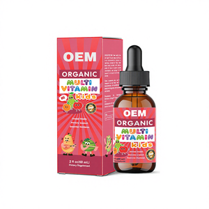 Gouttes de multivitamines liquides bio personnalisées pour enfants, avec <span class=keywords><strong>vitamine</strong></span> <span class=keywords><strong>D</strong></span> pour nourrissons et tout-petits, saveur naturelle - Product Image 1