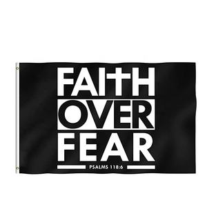 Bandera Cristiana con Versículo Bíblico de Fe sobre el <span class=keywords><strong>Miedo</strong></span>, 3 x <span class=keywords><strong>5</strong></span> Pies - Product Image 1