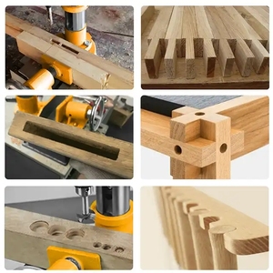 Pequeña máquina de mortajar de sobremesa para carpintería, con tenonadora cuadrada multi-oroño y taladro multi-material para mortajar cuadrados en madera - Product Image 3