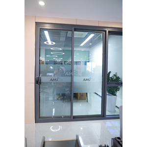 <span class=keywords><strong>Porte</strong></span> coulissante en aluminium surdimensionnée AMJ Factory, certifiée NFRC, double vitrage, robuste, pour terrasse, façade de villa - Product Image 2