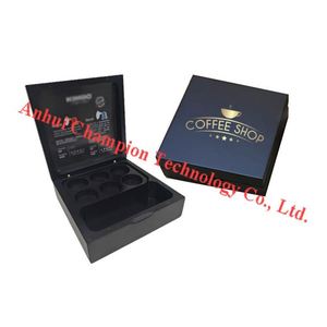 Caja de café duradera 4 ranuras de madera de grado restaurante - Product Image 4
