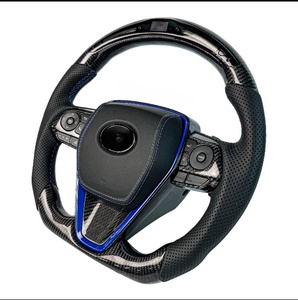 Volante Deportivo de Fibra de Carbono y Cuero con Pantalla LED de RPM para Camry 8ª Gen/<span class=keywords><strong>Corolla</strong></span> 12/Levin/Land Cruiser, Carbono Forjado - Product Image 1