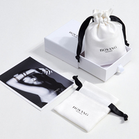 Huanyang — pochette à cordon en velours blanc, ODM OEM, sacs d'emballage de bijoux