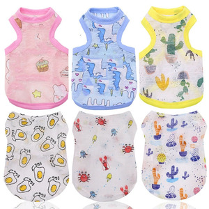 Factory Price Promotional Fashion Designer Pet Clothes Dog Apparel Accessories Breathable Thin Dog Cat T-shirt Vest Wholesale