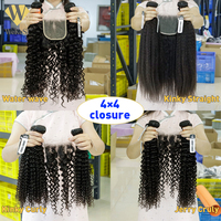 Rambut Brasil Grosir Pre-Plucked Korea Double Drawn Silk Closure Straight Wave HD Tipis untuk Swiss Transparent Lace Frontal