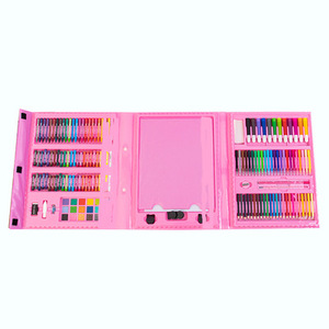 Coffret Cadeau de Peinture pour Enfants 208 Pièces en Aluminium Double Couche, Crayons, Feutres Aquarelles et Pinceaux pour Étudiants – Vente Directe Usine Personnalisée - Product Image 2