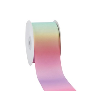 Custom Double Face Luxury Satin <b>Ribbon</b> 20mm Wide Organza Material Washable Durable Rainbow Color for Crafting and Decorations - Product Image 5