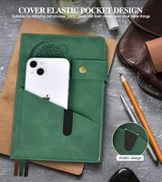 Carnet de notes/agenda Fandi en gros, fournitures scolaires et de bureau, carnet de réunion créatif en cuir rigide A5, 100 feuilles