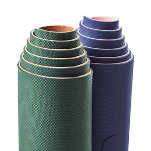 Alfombrilla de <span class=keywords><strong>Yoga</strong></span> Plegable Impermeable Antideslizante de Doble Capa de TPE de 6 mm con Logotipo Personalizado, Precio de Fábrica al por Mayor - Product Image 3