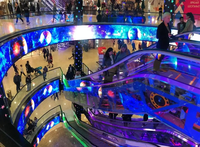 Écran d'affichage flexible incurvé DH LED couleur pleine P4 pour intérieur/extérieur, colonne cylindrique, mur vidéo, LED Epistar