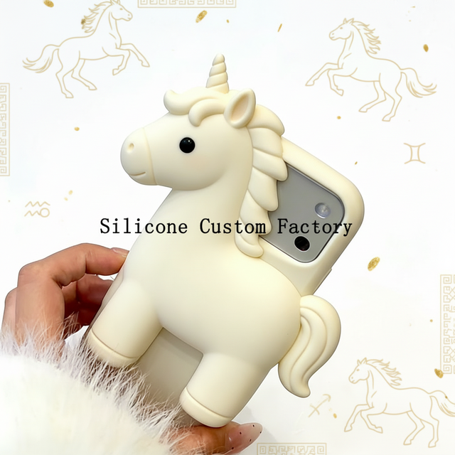 PAISEN Silicone Manufacturer Custom 3D Unicorn Silicone Phone Case Phone Case Protective Mobile Phone Sleeve Daily Decoration