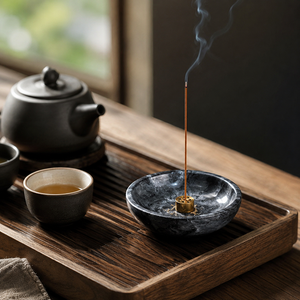 Support en marbre pour Palo Santo et bol à <span class=keywords><strong>sauge</strong></span> avec brûleur à bâtonnets d'encens en laiton pour le yoga, la méditation et l'aromathérapie à domicile - Product Image 6