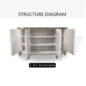 HJ-estructura de acero inoxidable para muebles, aparadores modernos de lujo, armarios de Buffet, <span class=keywords><strong>consola</strong></span> de <span class=keywords><strong>comedor</strong></span> para restaurante - Product Image 4