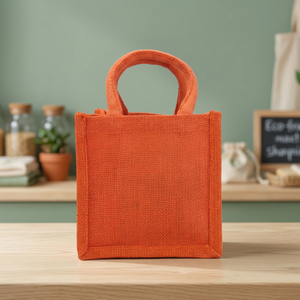 Sac fourre-tout en jute rayé écologique très demandé, avec fermeture éclair, poignées en corde, taille personnalisable, réutilisable, en toile de jute naturelle du Bengale occidental - Product Image 5