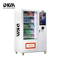 Distributeur automatique de nourriture et de boissons froides numérique intelligent personnalisé DKM avec lecteur de carte