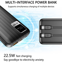 Power Bank Portabel 50000mAh Pengisian Cepat 22.5W Layar LED Pengisi Daya Ponsel Portabel untuk Ponsel 17/16pro