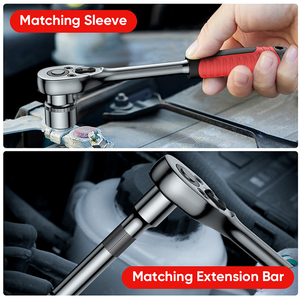 Fyseus ชุดประแจวงล้อเหล็กคาร์บอน1/2 1/4 "12ชิ้นชุดประแจขันน็อตอเนกประสงค์ - Product Image 4