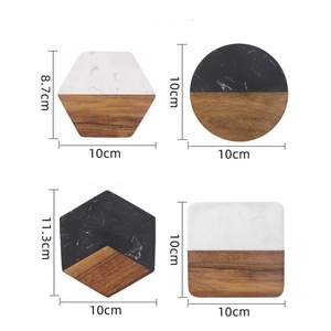 Vendita calda su misura di marmo sottobicchiere Set regali di nozze-Acacia sottobicchiere <span class=keywords><strong>in</strong></span> <span class=keywords><strong>legno</strong></span> per bevande porta tazze - Product Image 2