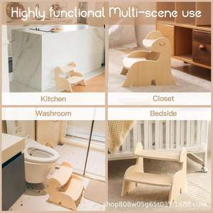 <span class=keywords><strong>Ikea</strong></span> marchepied pour enfants, couleur bois naturel, marchepied de toilette à 2 niveaux, marchepied multifonctionnel pour salle de bain, pour enfants de plus de 4 ans - Product Image 4
