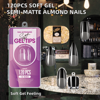 Sholifas 120 faux ongles en plastique, capsules semi-mates, forme carrée, cercueil français, couverture complète, pour extension d'ongles