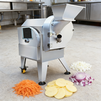 Commerciële milieuvriendelijke roestvrijstalen 1500W motor multifunctionele wortelgroente-aardappel-ui-friet snijmachine