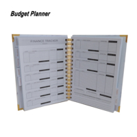 Carnet de notes agenda de luxe A5 personnalisé avec feuille d'or et logo carnet à spirale agenda avec boîte cadeau