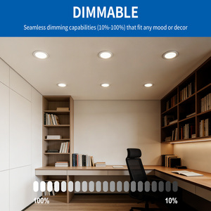 Luz LED de <span class=keywords><strong>Techo</strong></span> Empotrada de 6 Pulgadas y 15W, 5CCT, Ultrafina, Redonda, para Sala de Estar Moderna, con Certificación ETL/FCC - Product Image 4