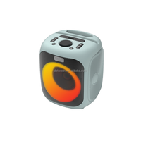 Boîte de subwoofer de 4 pouces amplifiée avec lumière LED colorée clignotante, enceintes en plastique, boombox professionnelle 3