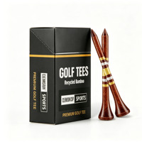 Boîte à cigarettes en plastique personnalisée avec logo, support de marqueur en bois biodégradable, emballage en vrac sur mesure pour tee de golf