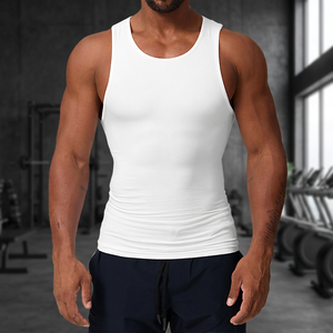 Casual Quick Dry Moisture Wicking Fitness Stringer Tank Top Men's Gym Workout <b>Singlet</b> Breathable <b>Running</b> Vest - Product Image 3