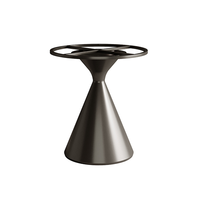 Pieds de table en acier plaqué, design moderne et luxueux, base ronde stable pour table basse, finition laquée.