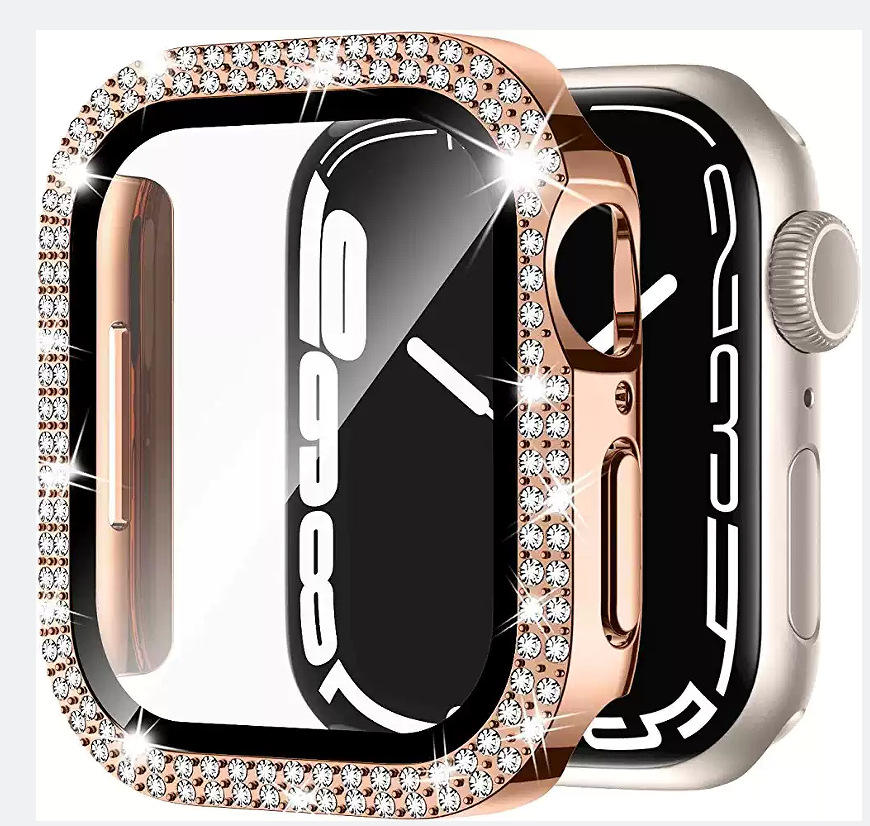 Plastic Hard Watch Cover Protector with Glass Diamond Watch Case for ...