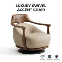 Fauteuil en cuir de luxe italien haut de gamme, métal antique, bleu, design moderne européen, hôtel, villa, salon, meubles