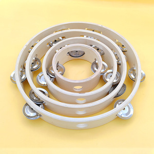 Wooden Tambourine <b>Ring</b> 8 Inch Double Row Hand Bell Orff Percussion for Kindergarten China Factory Wholesale - Product Image 6