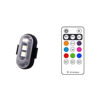 KEBOSIED Control remoto inalámbrico avión luz coche motocicleta color general flash luces de advertencia